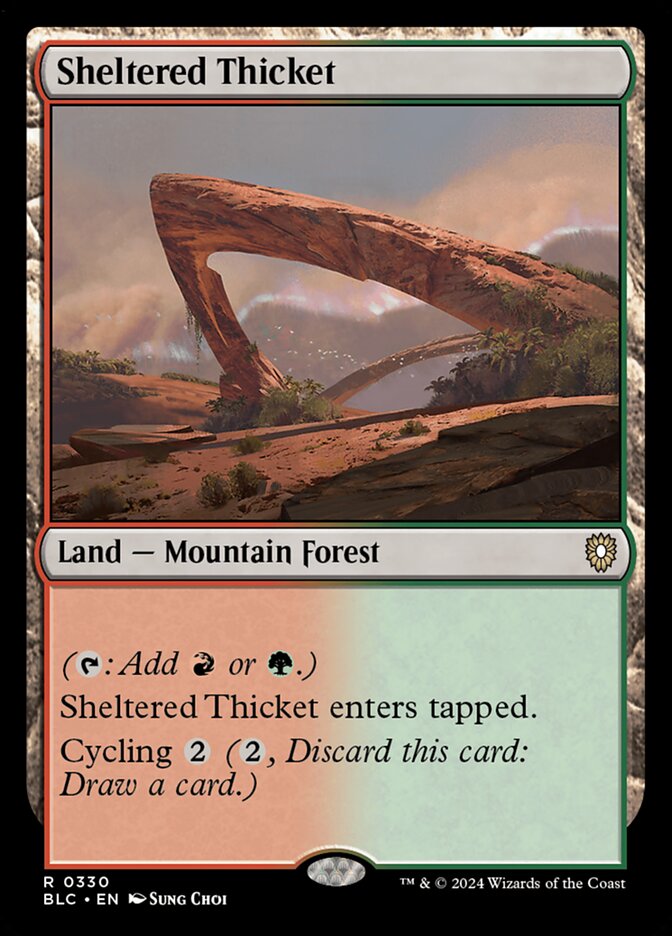 Sheltered Thicket - carta Magic The Gathering