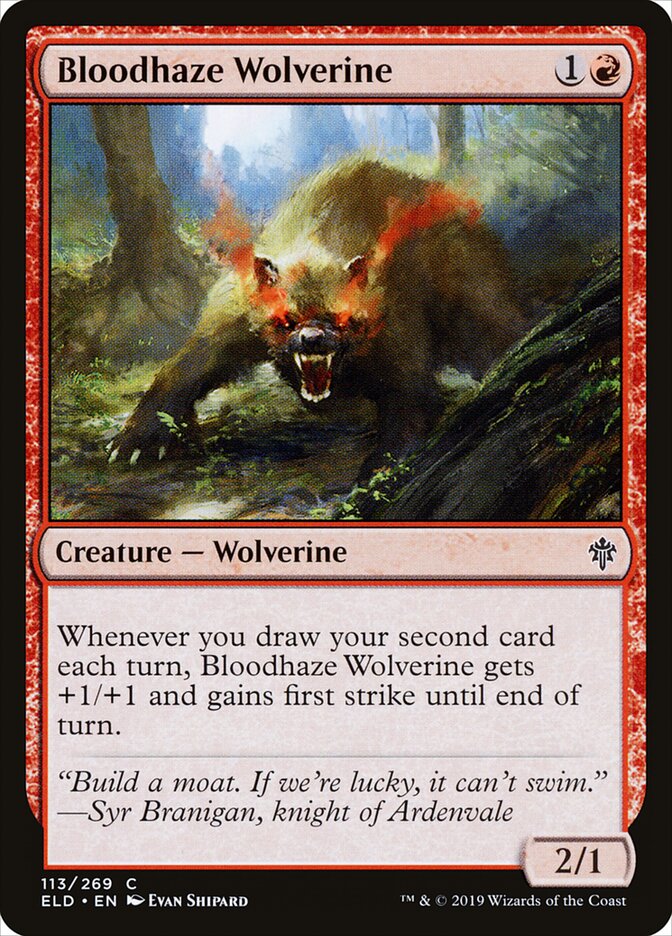 Bloodhaze Wolverine - carta Magic The Gathering
