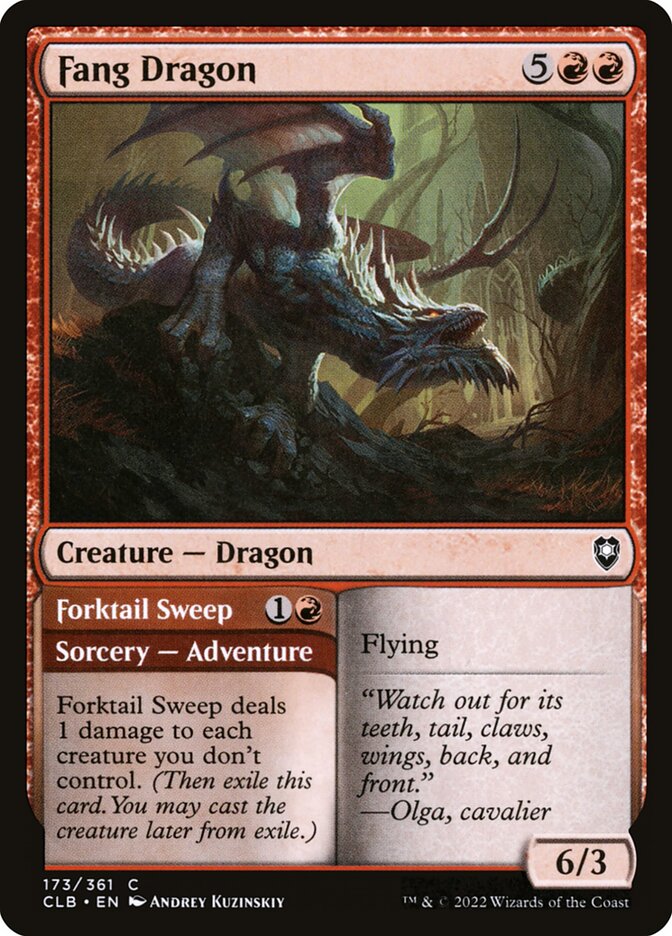 Fang Dragon // Forktail Sweep - carta Magic The Gathering