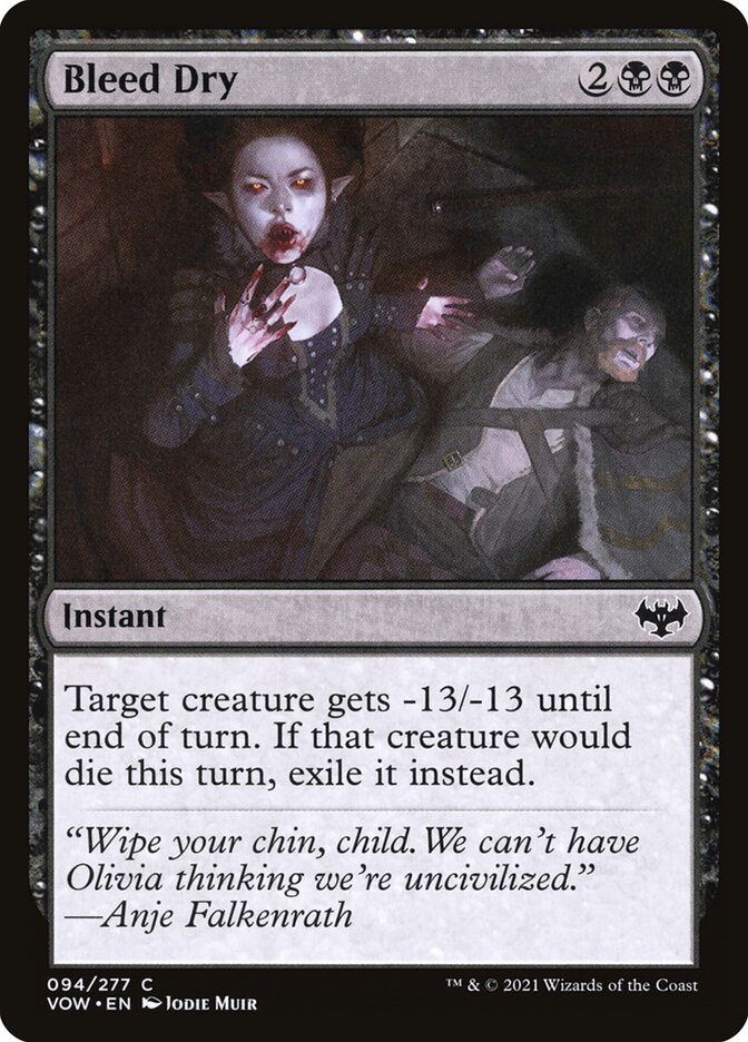 Bleed Dry - carta Magic The Gathering