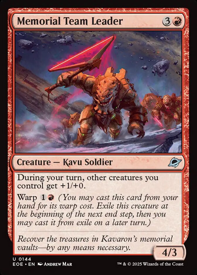 Memorial Team Leader - carta Magic The Gathering