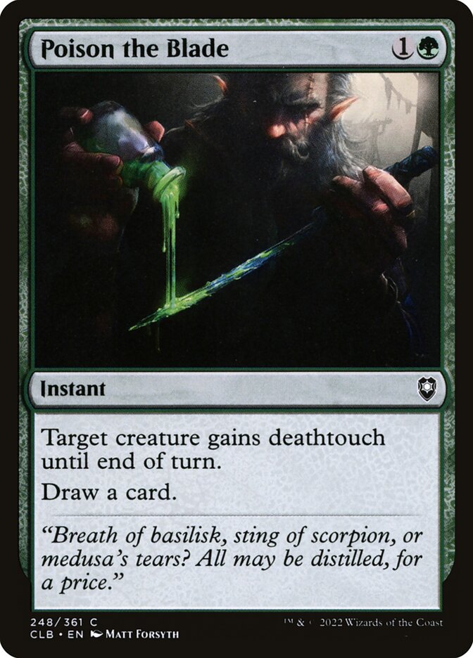 Poison the Blade - carta Magic The Gathering