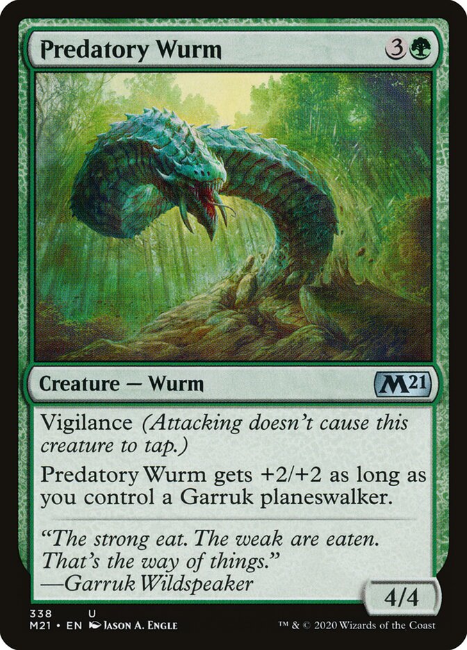 Predatory Wurm - carta Magic The Gathering