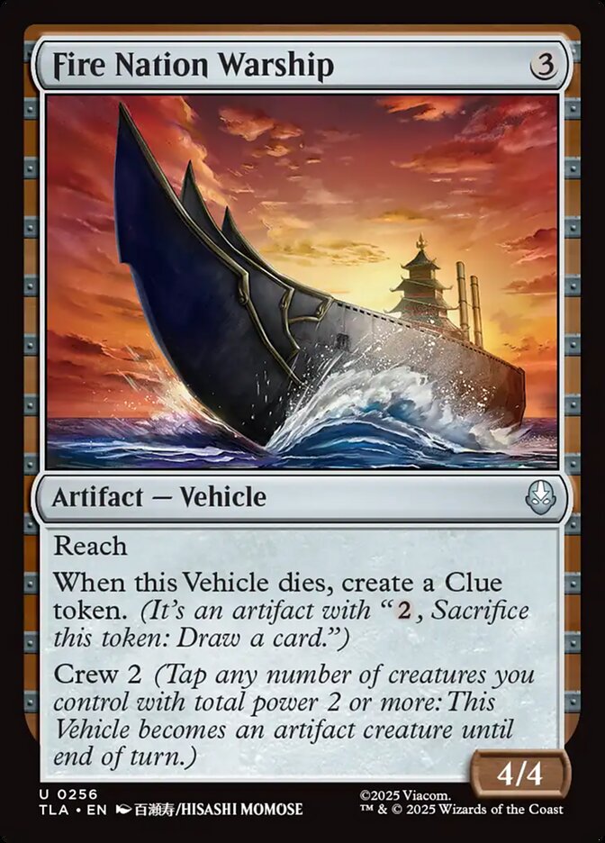 Fire Nation Warship - carta Magic The Gathering
