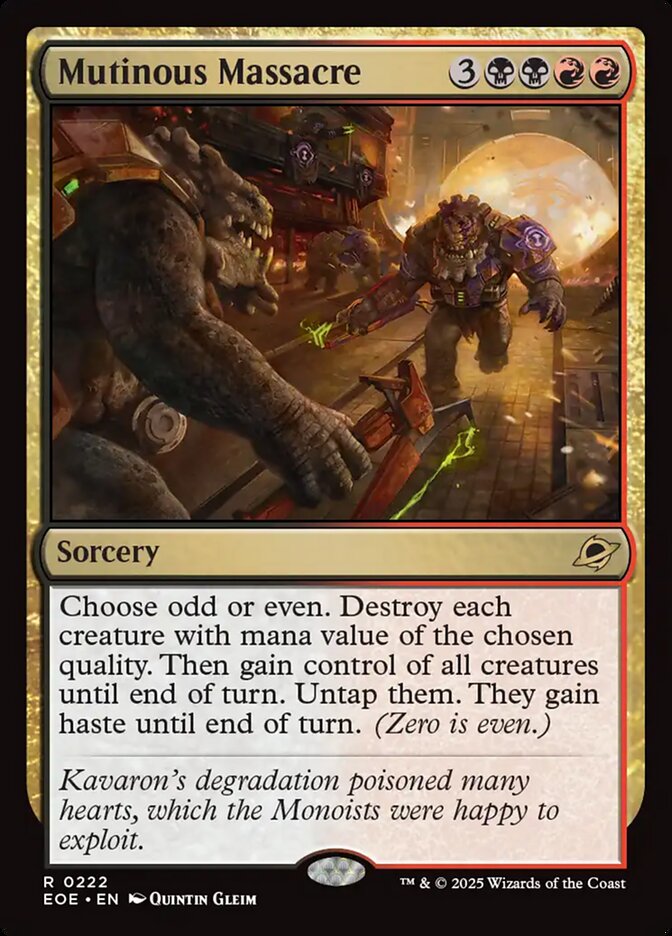 Mutinous Massacre - carta Magic The Gathering