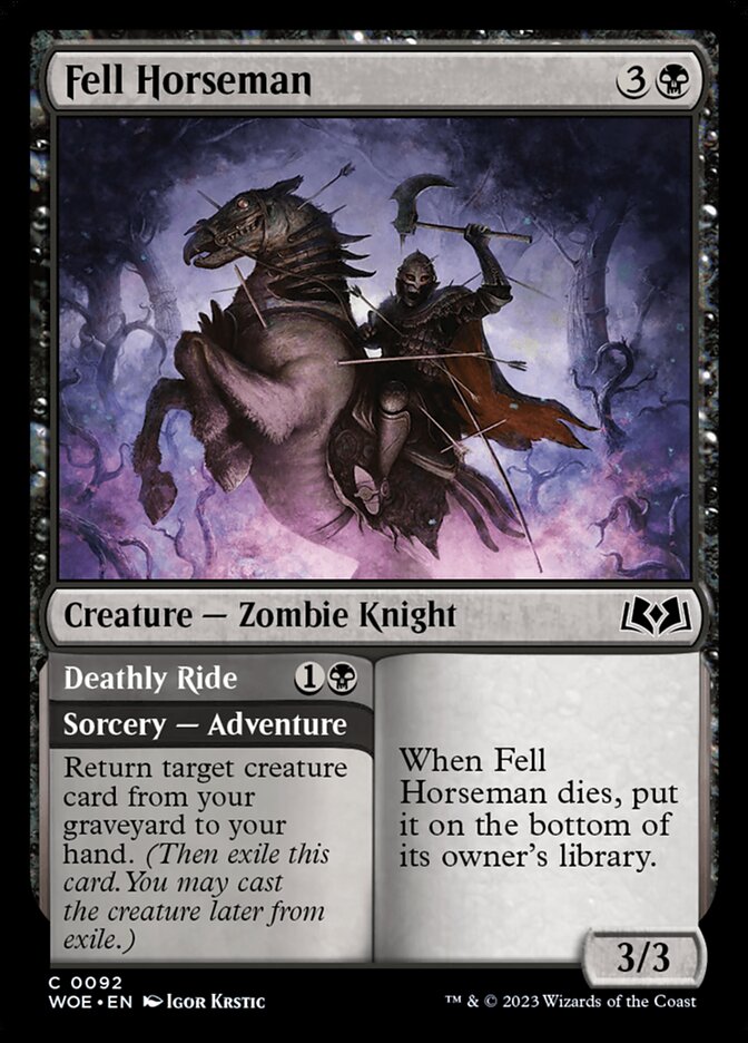 Fell Horseman // Deathly Ride - carta Magic The Gathering