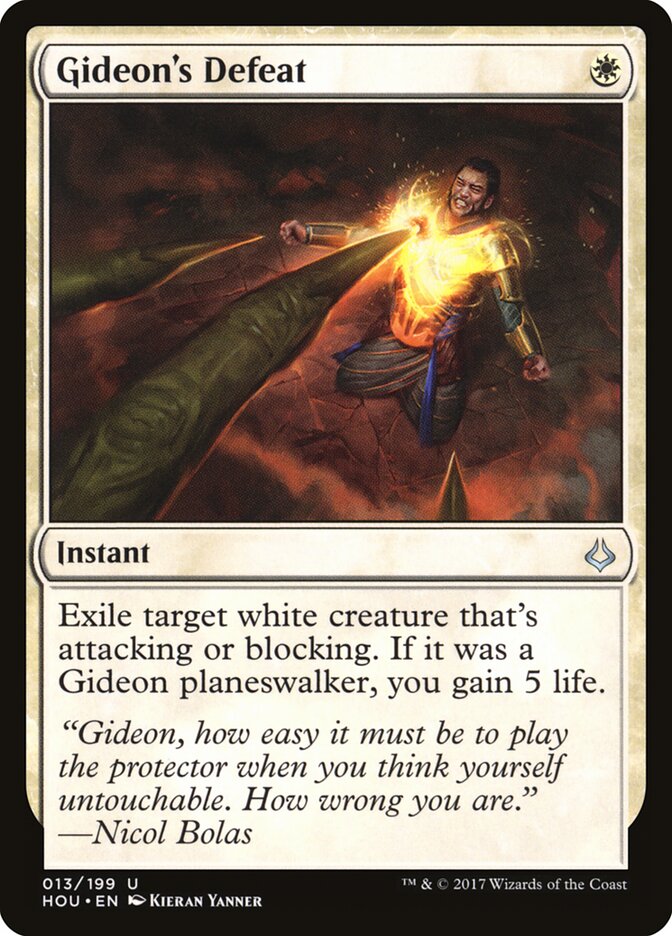 Gideon's Defeat - carta Magic The Gathering