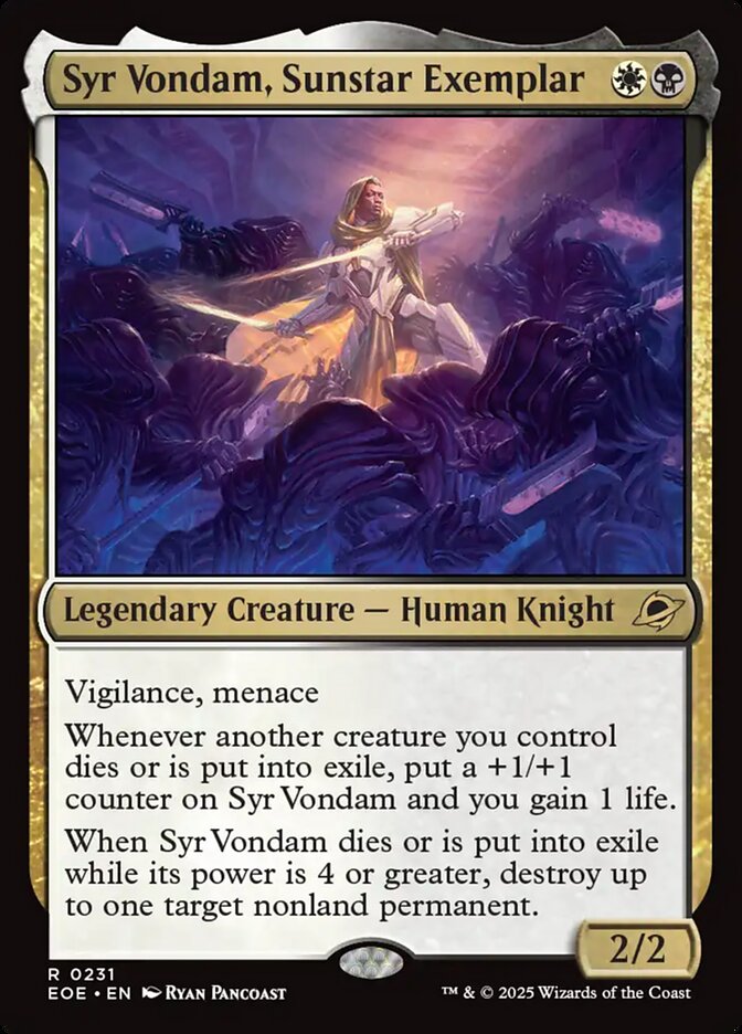 Syr Vondam, Sunstar Exemplar - carta Magic The Gathering