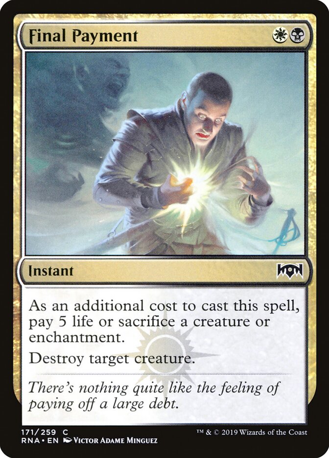 Final Payment - carta Magic The Gathering