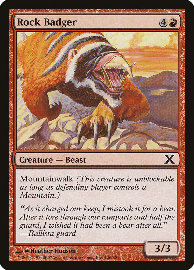 Rock Badger - carta Magic The Gathering