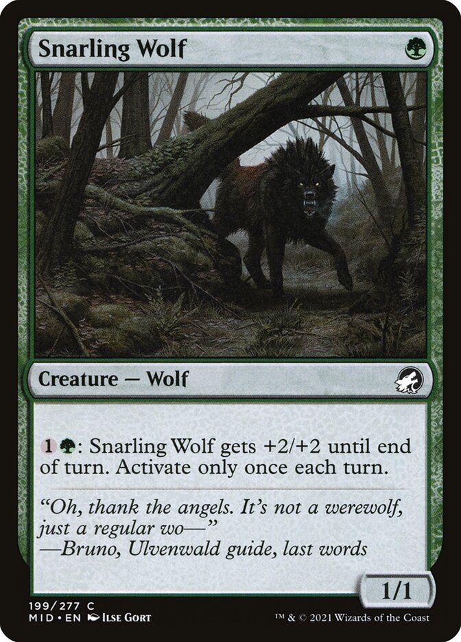Snarling Wolf - carta Magic The Gathering