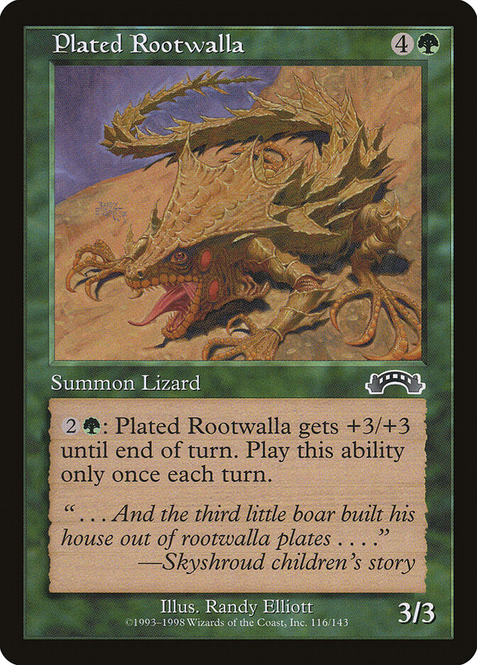 Plated Rootwalla - carta Magic The Gathering