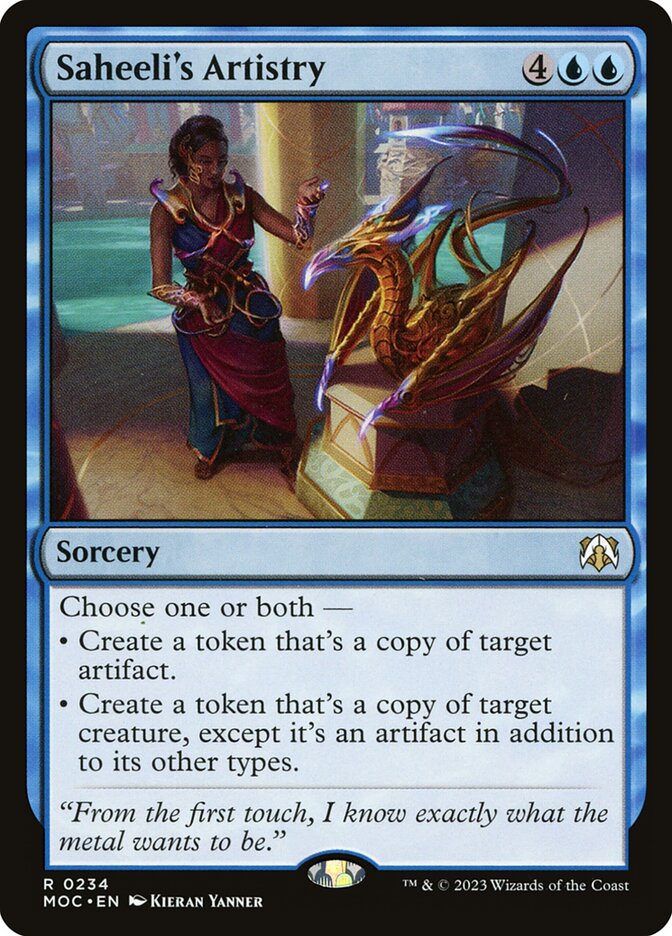 Saheeli's Artistry - carta Magic The Gathering