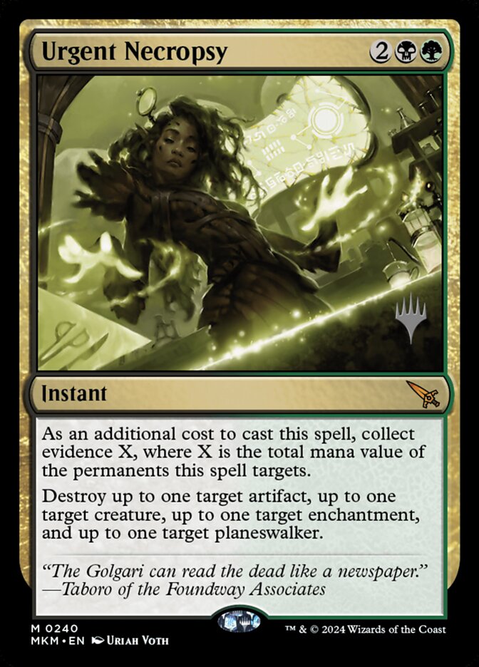 Urgent Necropsy - carta Magic The Gathering