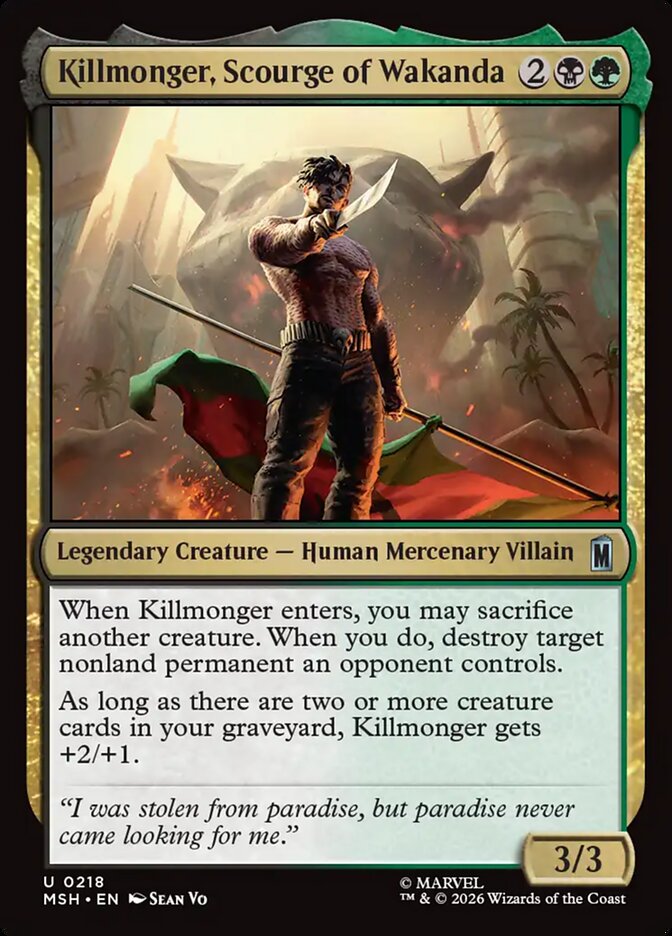 Killmonger, Scourge of Wakanda - carta Magic The Gathering