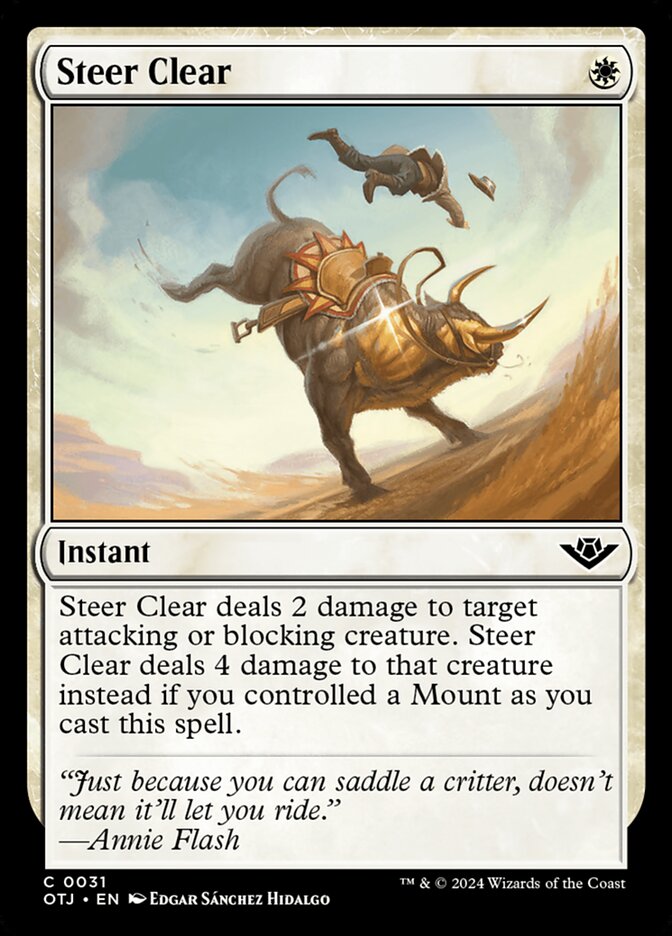 Steer Clear - OTJ-031-F-STD