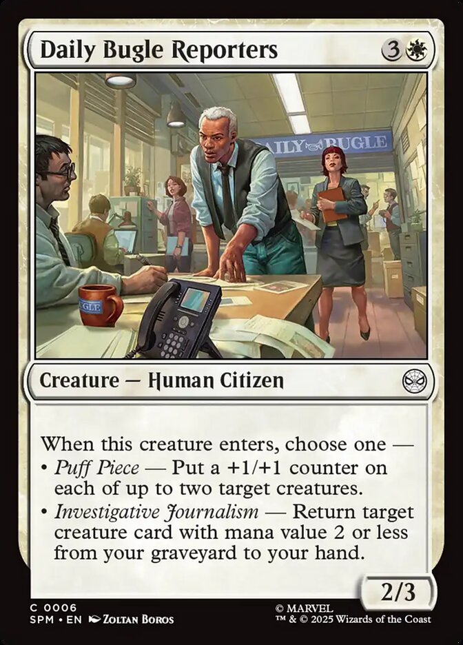 Daily Bugle Reporters - carta Magic The Gathering