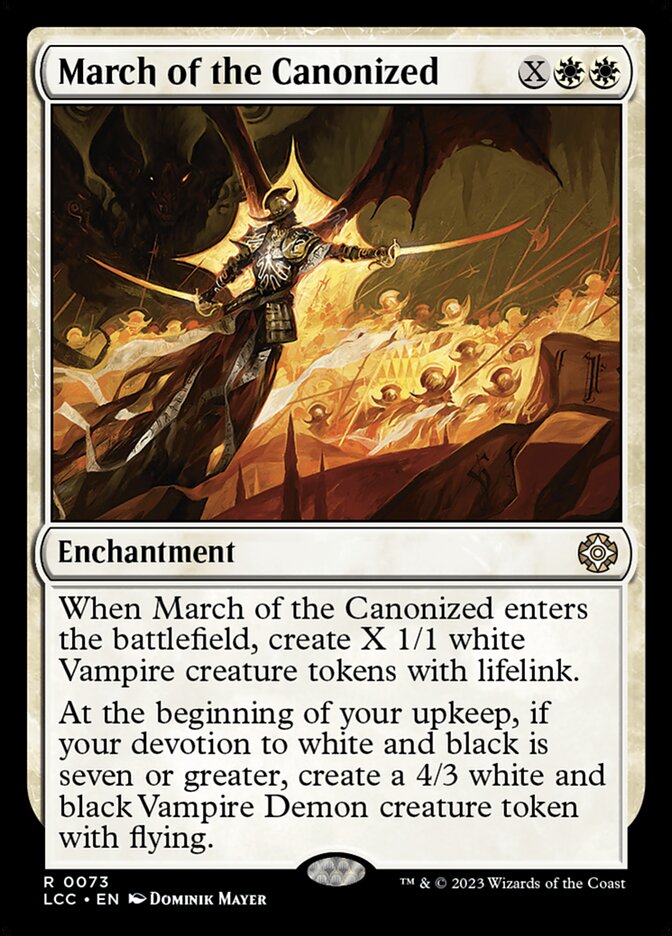 March of the Canonized - carta Magic The Gathering