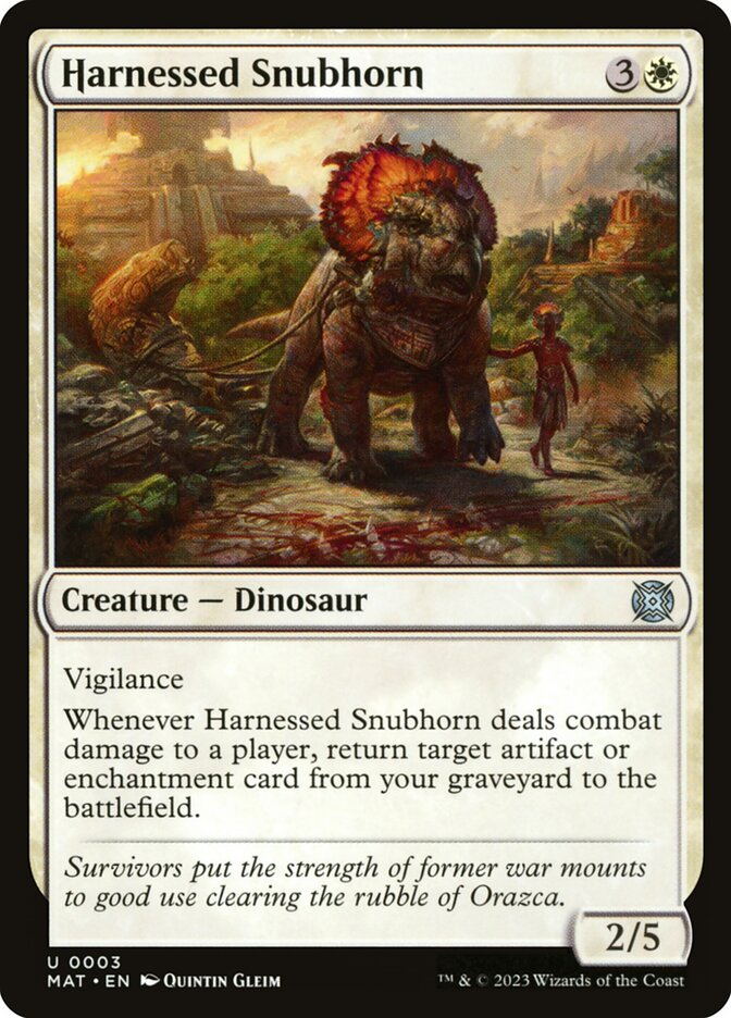 Harnessed Snubhorn - carta Magic The Gathering