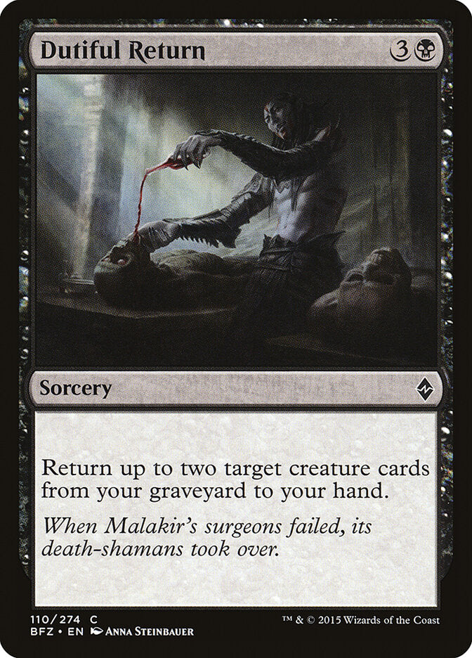 Dutiful Return - carta Magic The Gathering