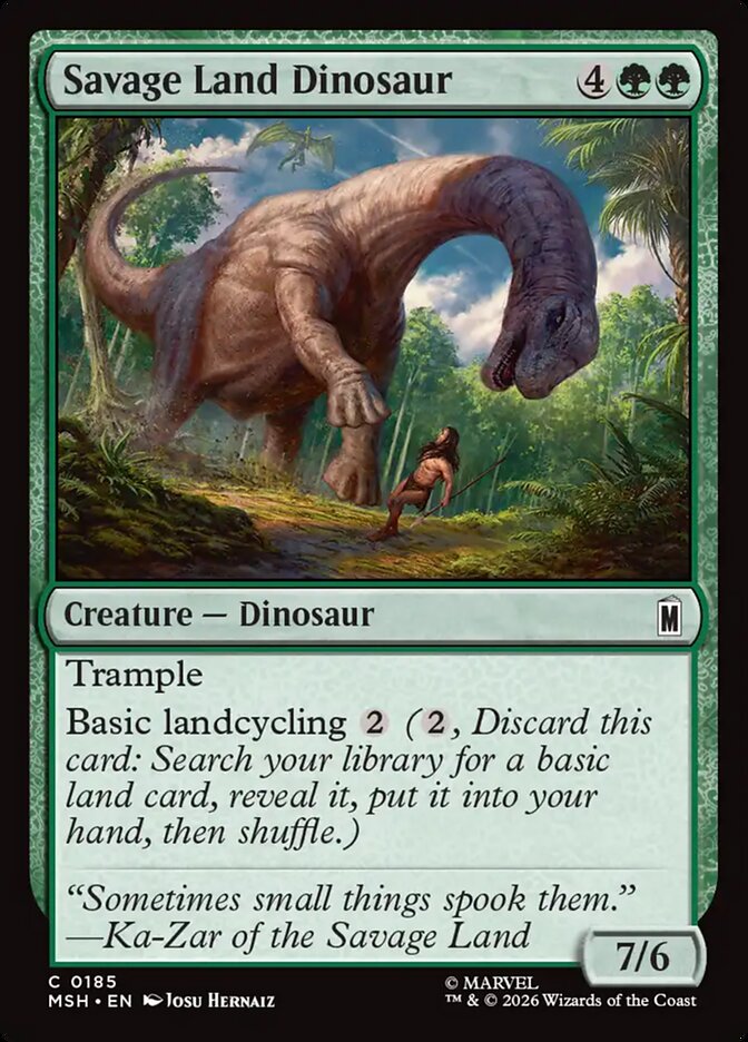 Savage Land Dinosaur - carta Magic The Gathering