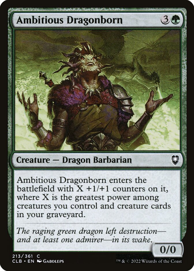 Ambitious Dragonborn - carta Magic The Gathering