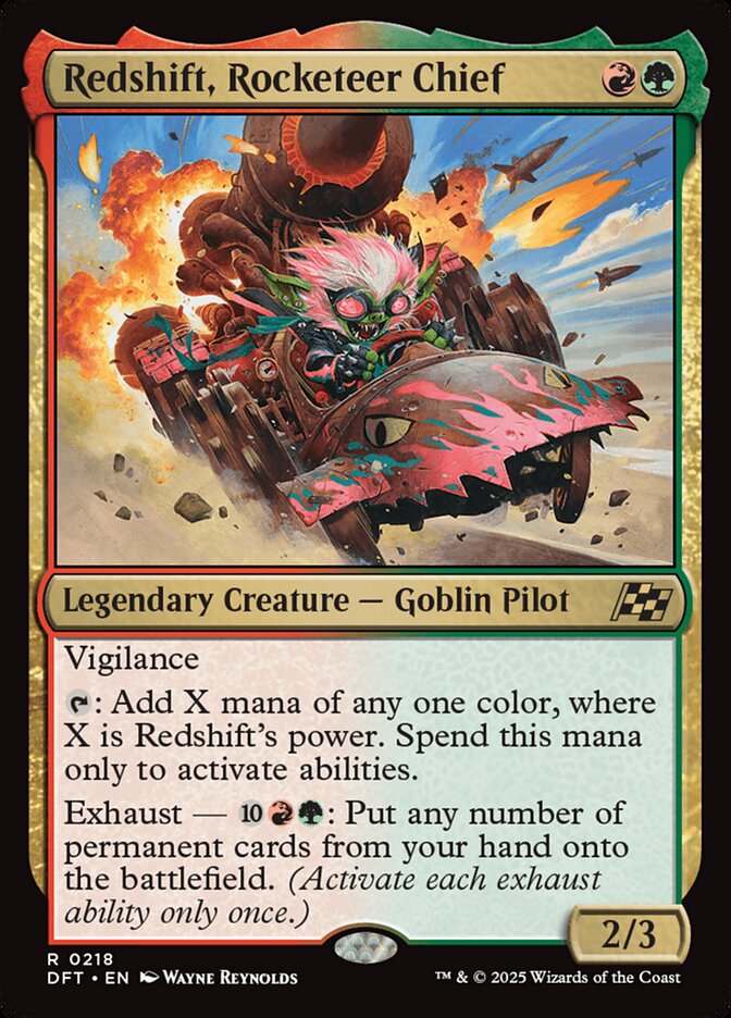Redshift, Rocketeer Chief - carta Magic The Gathering
