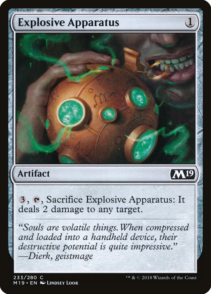Explosive Apparatus - carta Magic The Gathering