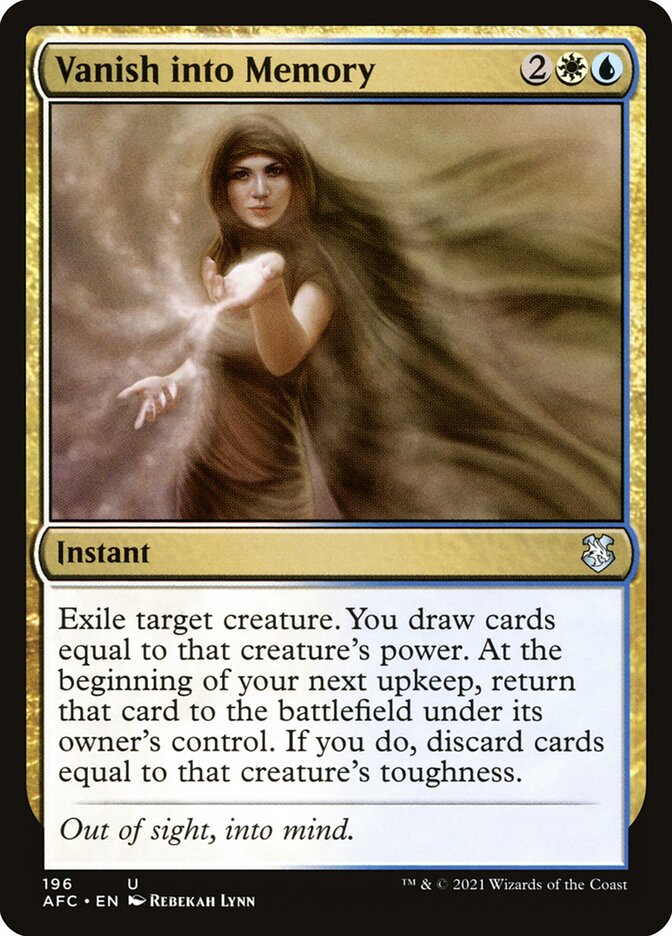 Vanish into Memory - carta Magic The Gathering