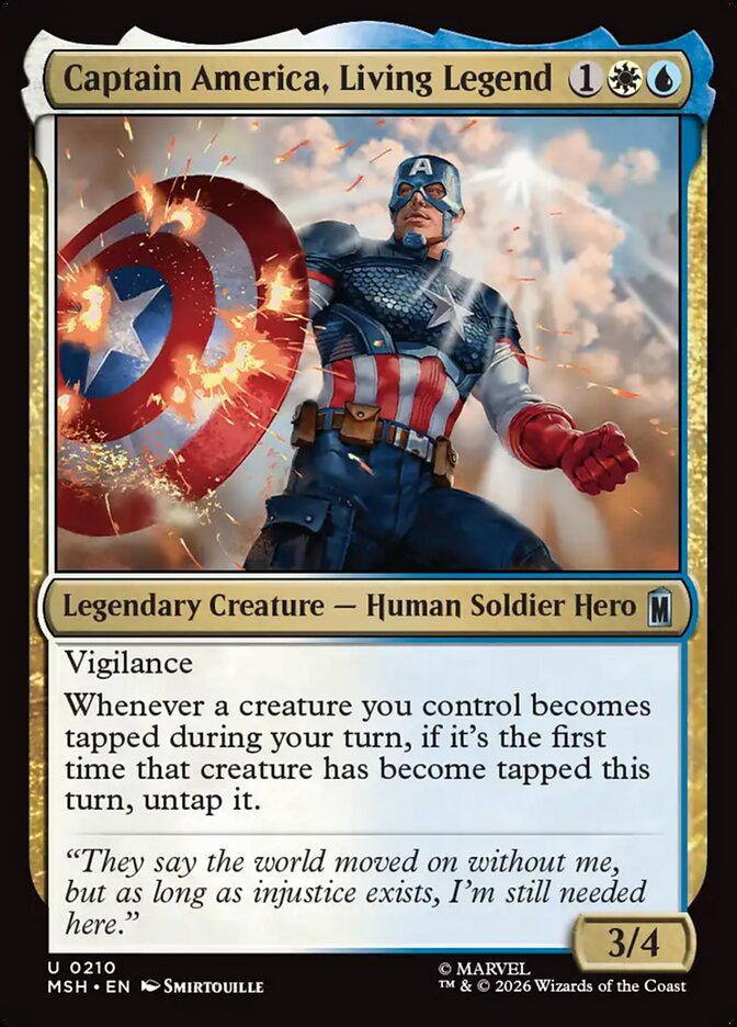 Captain America, Living Legend - carta Magic The Gathering