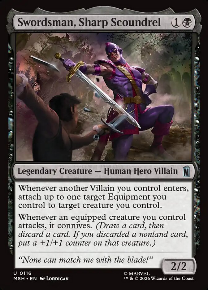 Swordsman, Sharp Scoundrel - carta Magic The Gathering