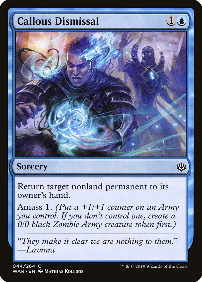 Callous Dismissal - carta Magic The Gathering