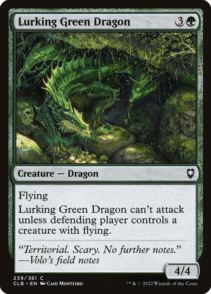 Lurking Green Dragon - carta Magic The Gathering
