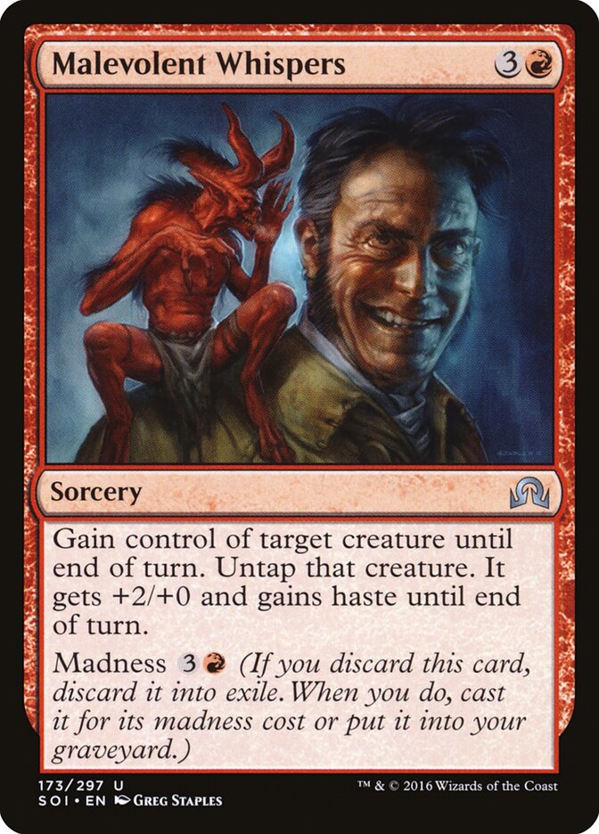 Malevolent Whispers - carta Magic The Gathering