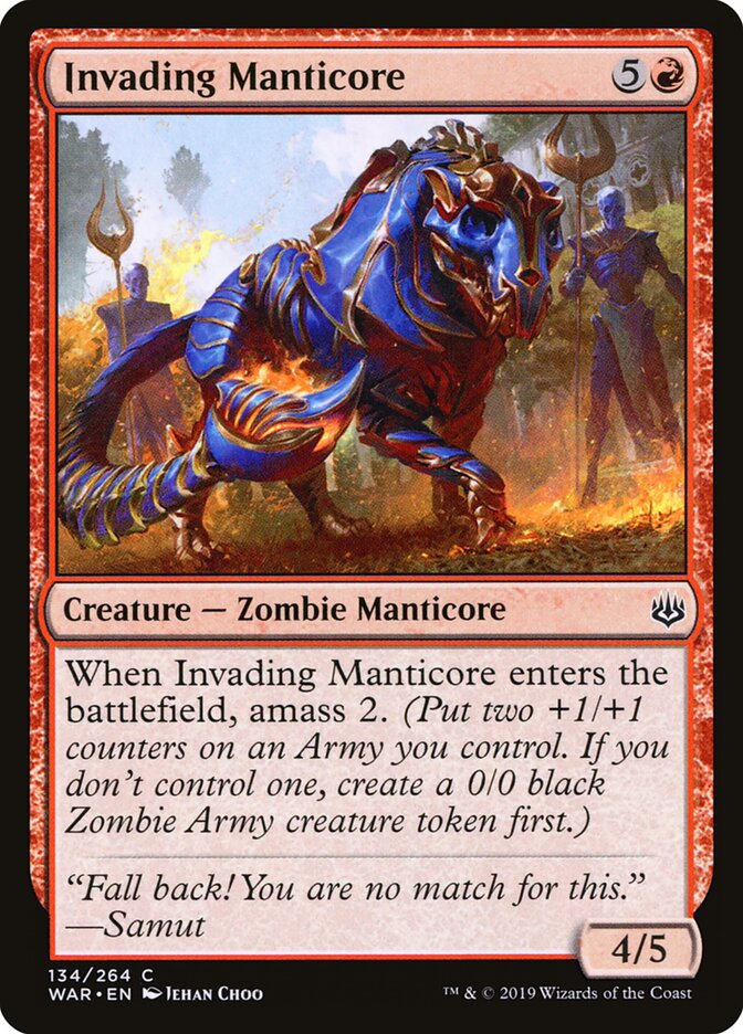 Invading Manticore - carta Magic The Gathering