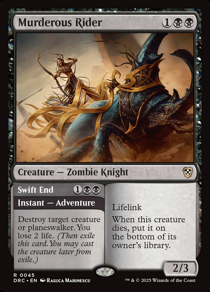Murderous Rider // Swift End - carta Magic The Gathering