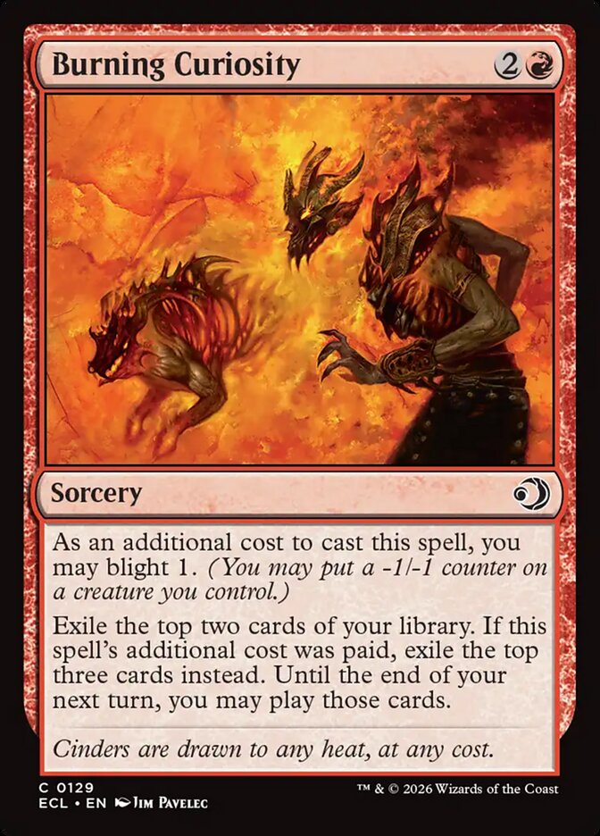 Burning Curiosity - carta Magic The Gathering