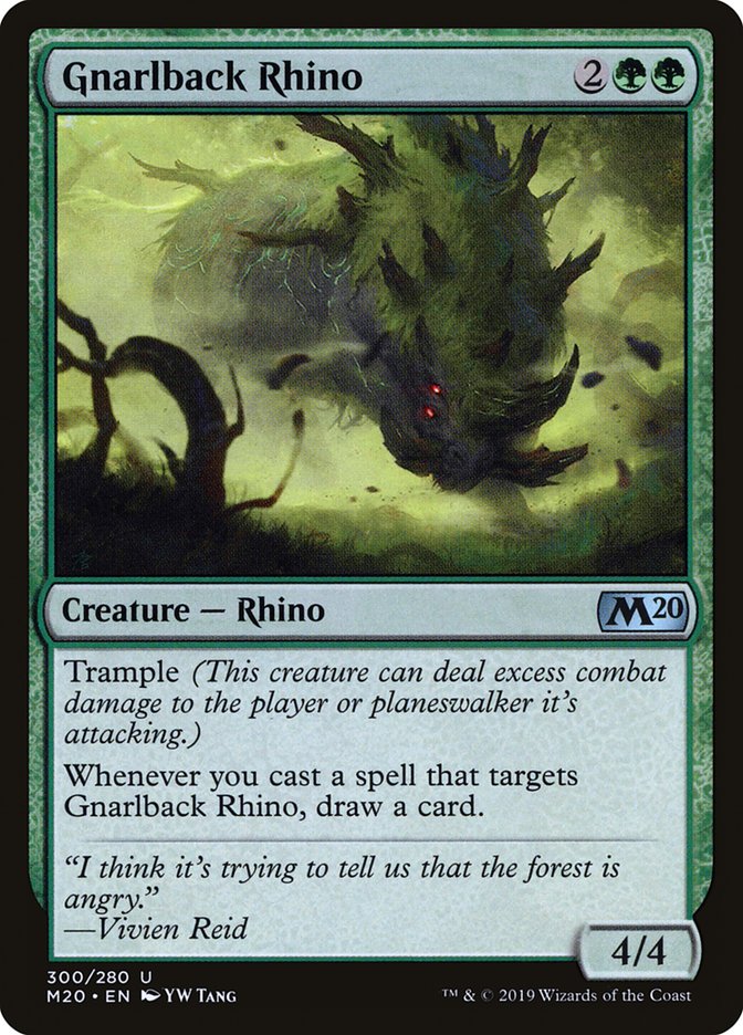 Gnarlback Rhino - carta Magic The Gathering