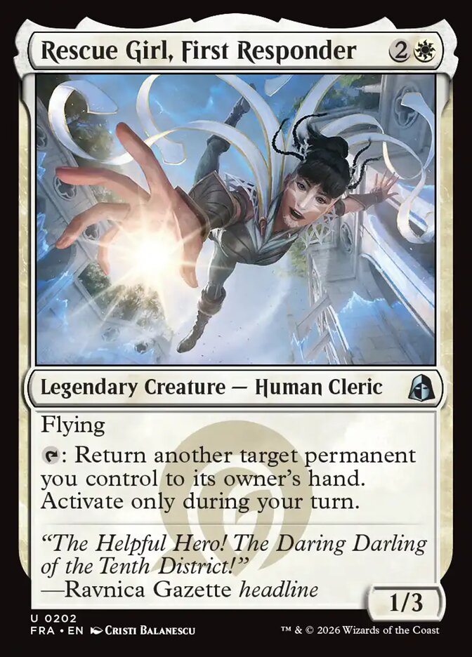 Rescue Girl, First Responder - carta Magic The Gathering
