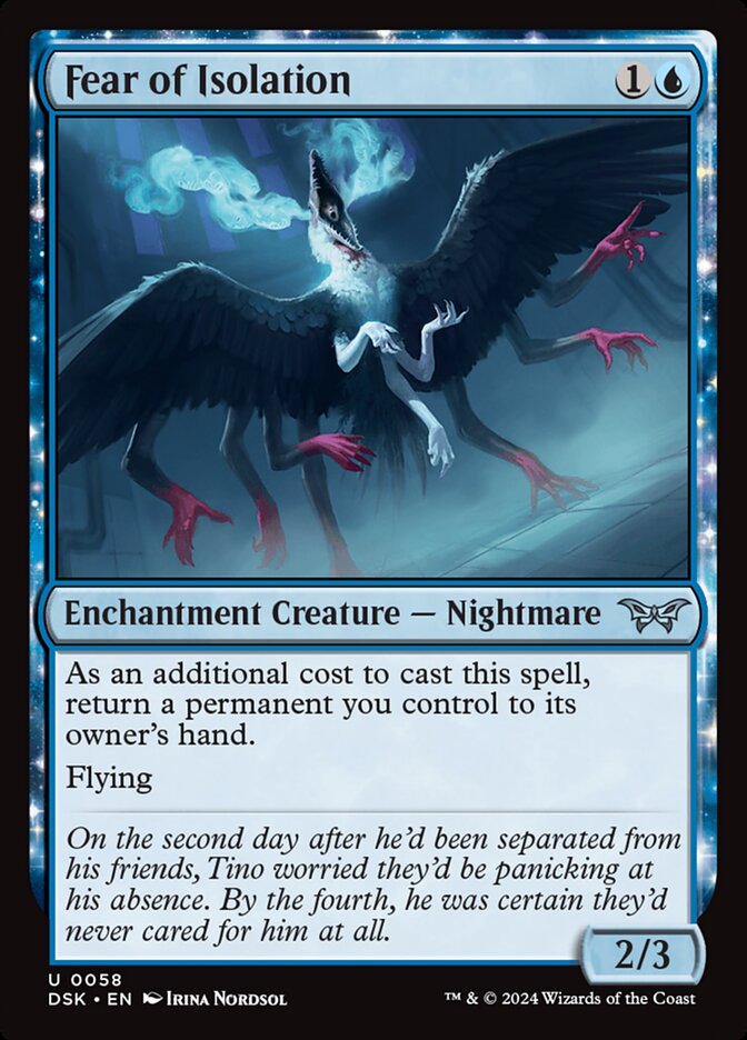 Fear of Isolation - carta Magic The Gathering