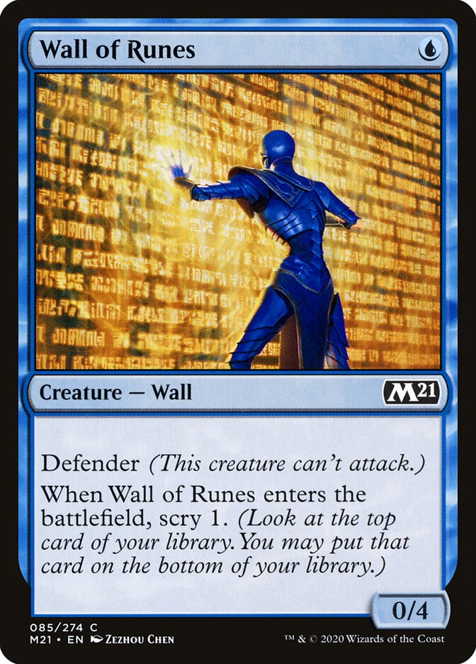 Wall of Runes - carta Magic The Gathering