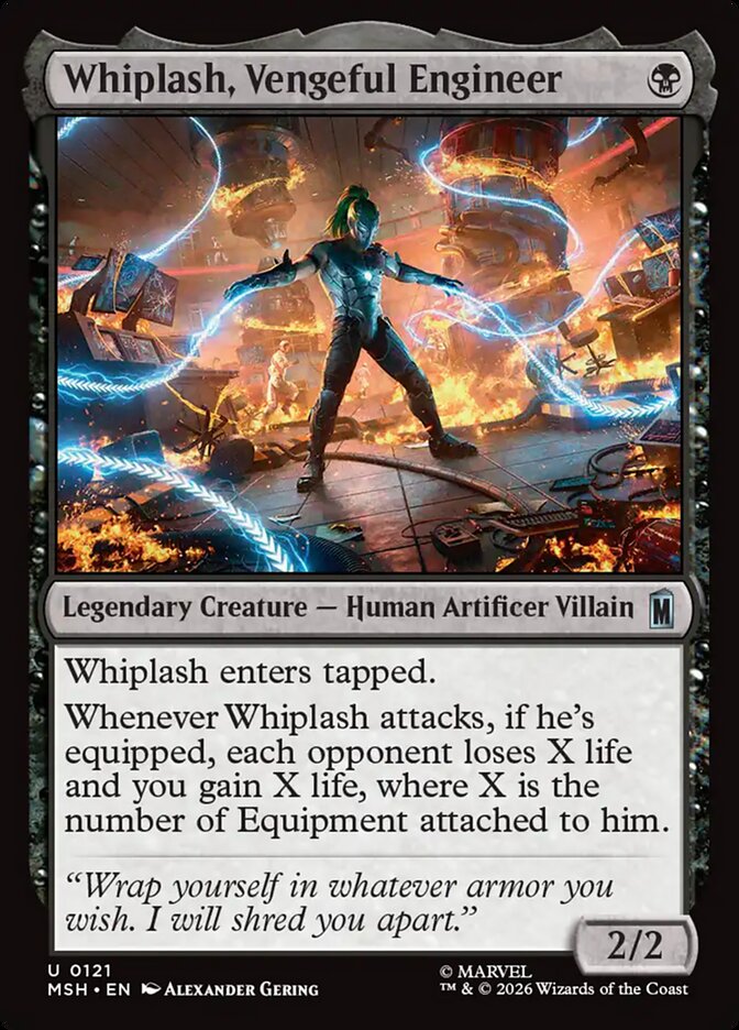 Whiplash, Vengeful Engineer - carta Magic The Gathering