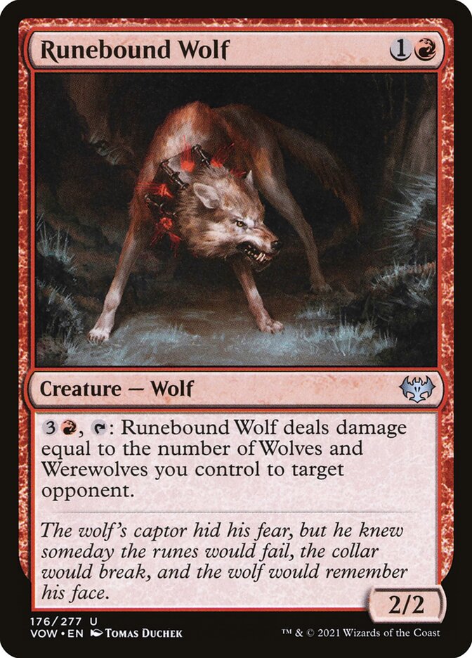 Runebound Wolf - carta Magic The Gathering
