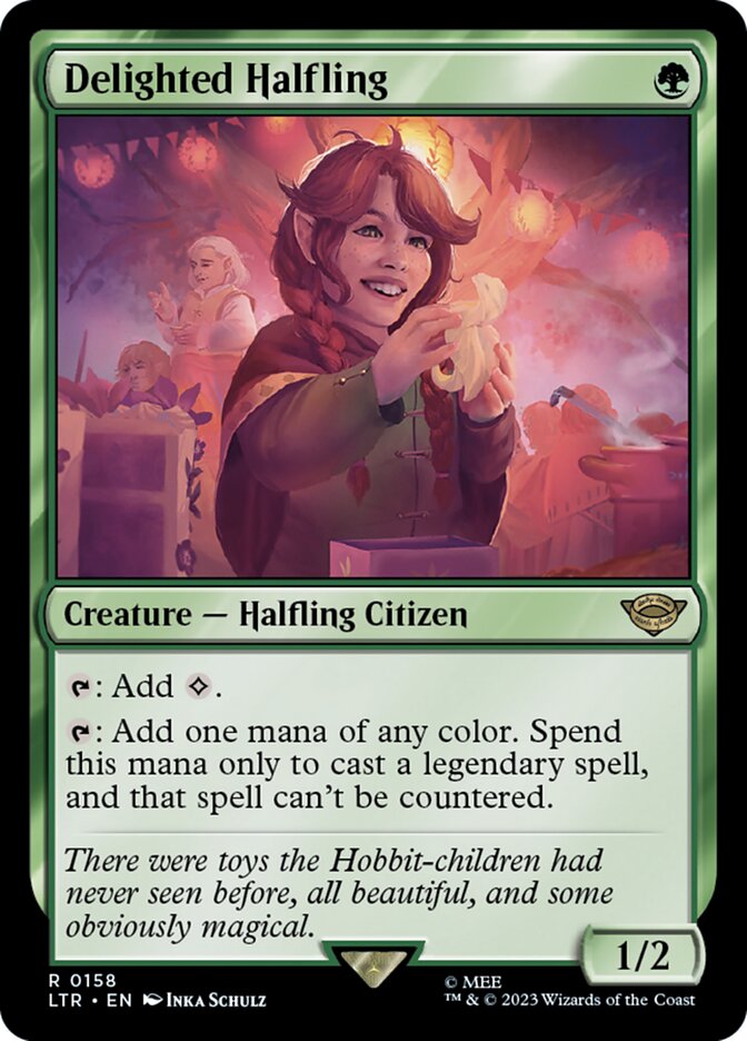 Delighted Halfling - carta Magic The Gathering