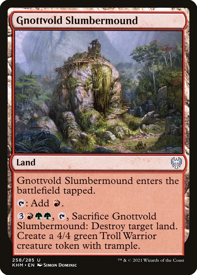 Gnottvold Slumbermound - carta Magic The Gathering