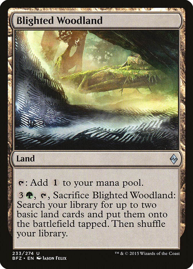 Blighted Woodland - carta Magic The Gathering