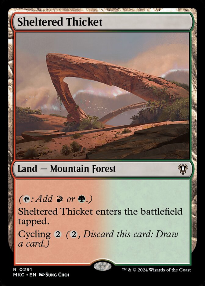 Sheltered Thicket - carta Magic The Gathering