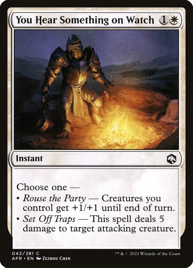You Hear Something on Watch - carta Magic The Gathering