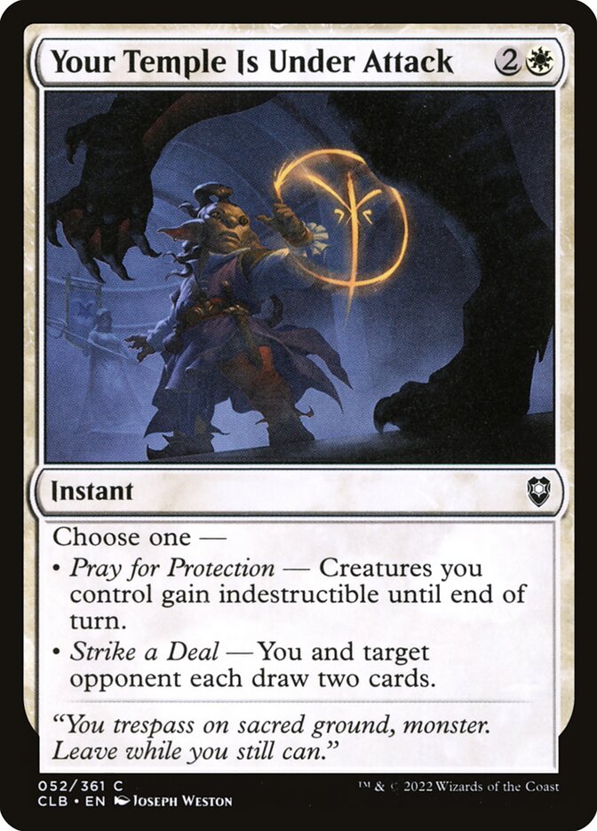 Your Temple Is Under Attack - carta Magic The Gathering