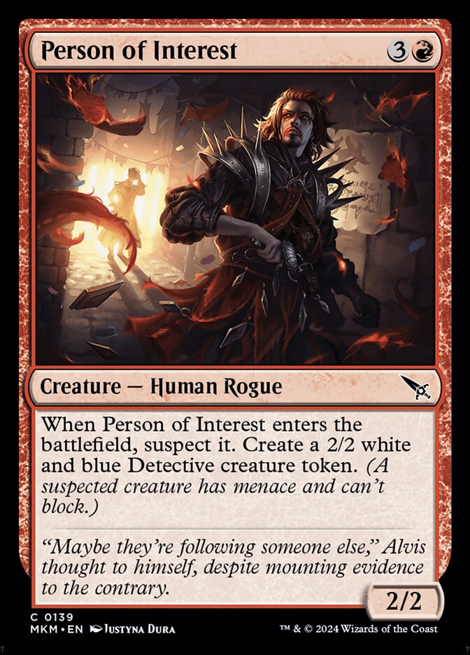 Person of Interest - carta Magic The Gathering